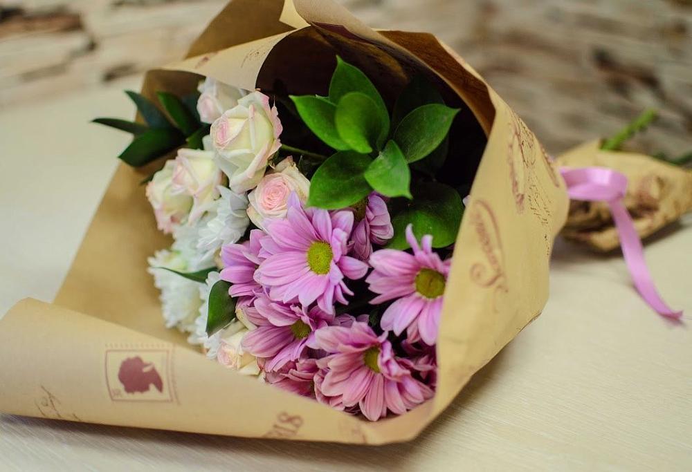 Букет цветов из: Розы и Хризантемы в Константиново Сергиево-Посадского района