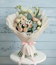 Букет цветов из:  Розы и Лизиантусы в Константиново Сергиево-Посадского района