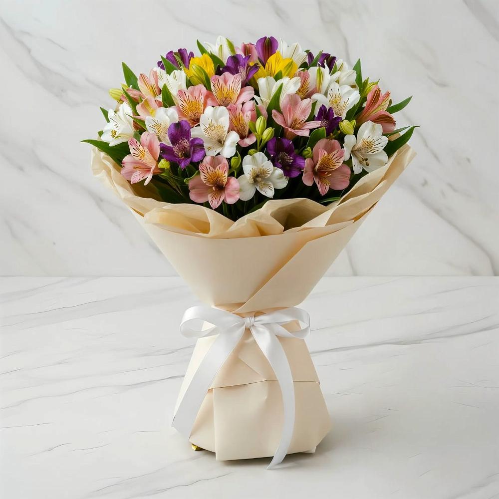 Букет цветов из: Альстромерии в Константиново Сергиево-Посадского района