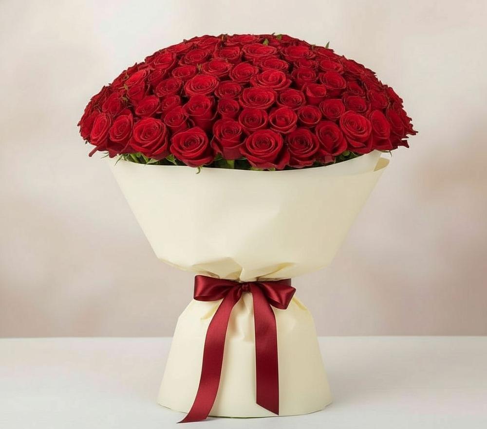 Букет 101 Красная роза Милано в Константиново Сергиево-Посадского района