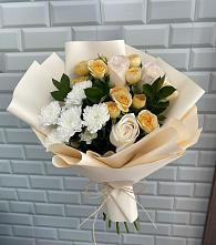Букет цветов из:  Розы и Хризантемы в Константиново Сергиево-Посадского района