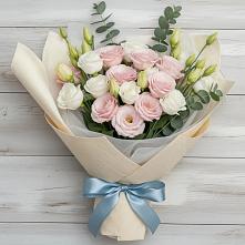 Букет цветов из:  Лизиантусы в Константиново Сергиево-Посадского района
