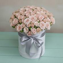 Цветочная композиция из Розы в шляпной коробке в Константиново Сергиево-Посадского района