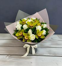 Букет цветов из:  Орхидеи и Розы в Константиново Сергиево-Посадского района