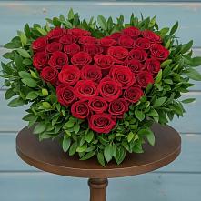 Цветочная композиция из Розы в виде сердца в Константиново Сергиево-Посадского района