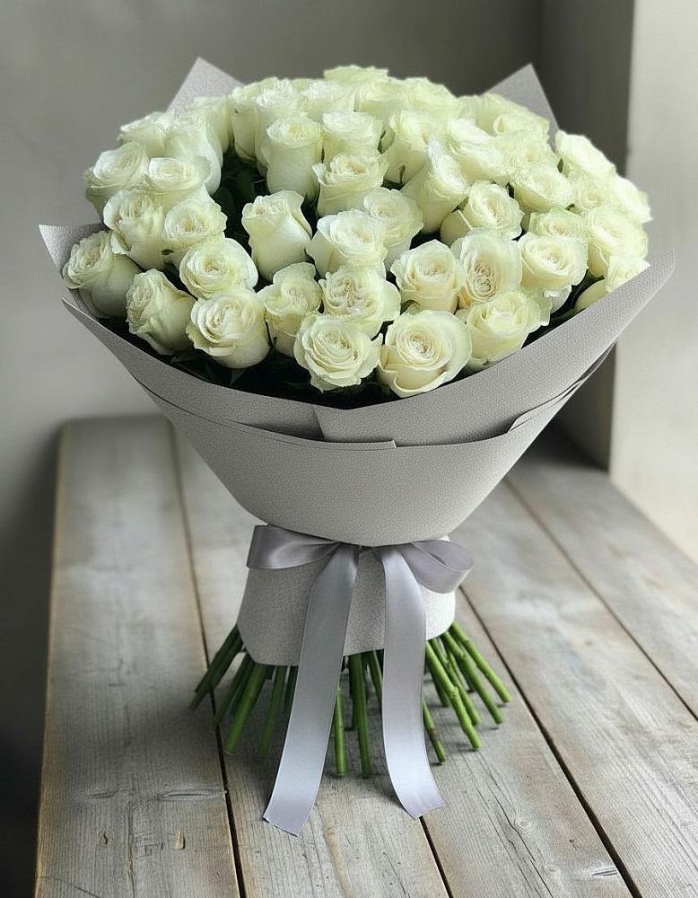 Букет 35 Белых роз в Константиново Сергиево-Посадского района