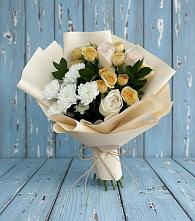 Букет цветов из:  Розы и Хризантемы в Константиново Сергиево-Посадского района