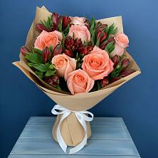 Букет цветов из:  Розы и Альстромерии в Константиново Сергиево-Посадского района