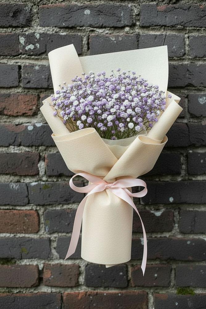 Букет цветов из: Гипсофила в Константиново Сергиево-Посадского района