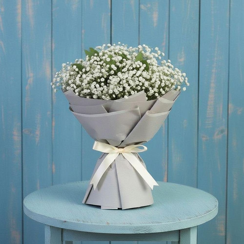 Букет цветов из: Гипсофила в Константиново Сергиево-Посадского района