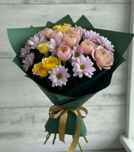 Букет цветов из:  Хризантемы и Розы #REPLACE_PRED# Константиново Сергиево-Посадского района
