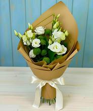 Букет цветов из:  Хризантемы и Лизиантусы #REPLACE_PRED# Константиново Сергиево-Посадского района