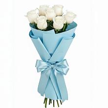 Букет 7 белых роз Проуд в Константиново Сергиево-Посадского района