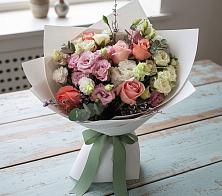 Букет цветов из:  Розы, Лизиантусы и Гвоздики #REPLACE_PRED# Константиново Сергиево-Посадского района