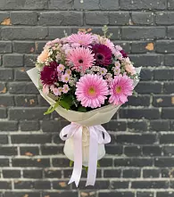 Букет цветов из:  Герберы и Хризантемы #REPLACE_PRED# Константиново Сергиево-Посадского района