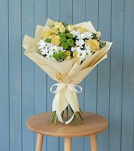 Букет цветов из:  Хризантемы и Розы в Константиново Сергиево-Посадского района