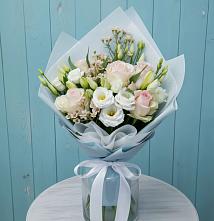 Букет цветов из:  Розы и Лизиантусы в Константиново Сергиево-Посадского района