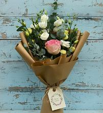 Букет цветов из:  Розы и Лизиантусы в Константиново Сергиево-Посадского района