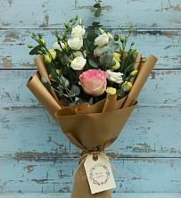 Букет цветов из:  Розы и Лизиантусы в Константиново Сергиево-Посадского района